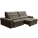 Ver imagem 1 de Sofá Retrátil Reclinável para Sala 4 Lugares 290cm Nebrasca F04 Veludo Marrom - Lyam Decor