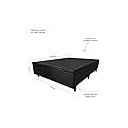 Ver imagem 6 de Cama Box com Bau Preta Casal Premium Blindada Super Reforçada