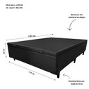 Ver imagem 4 de Cama Box com Bau Preta Casal Premium Blindada Super Reforçada