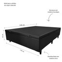 Ver imagem 5 de Cama Box com Bau Preta Casal Premium Blindada Super Reforçada