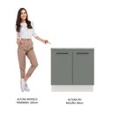 Ver imagem 6 de Balcão Armário de Cozinha 80 cm 2 Portas Branco/Cinza Agata Madesa