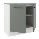 Ver imagem 5 de Balcão Armário de Cozinha 80 cm 2 Portas Branco/Cinza Agata Madesa