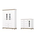 Ver imagem 2 de Quarto de Bebê com Guarda Roupas Cômoda Aconchego Henn