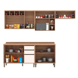 Cozinha Luciane Yara Vanila / Pérola Off White Metálico - 3 Cozinha Luciane Yara Vanila / Pérola Off White Metálico - 3