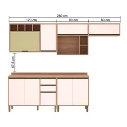 Cozinha Luciane Yara Vanila / Pérola Off White Metálico - 14 Cozinha Luciane Yara Vanila / Pérola Off White Metálico - 14