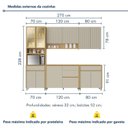 Ver imagem 3 de Cozinha 5 Peças 11 Portas 5 Gavetas 270cm 100% MDF Mista