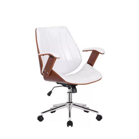 Cadeira de Escritório Ergonômica Giratória Homenow Paris Diretor Branca