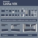 Ver mais imagens de Balcão de Cozinha 40 cm 3 Gavetas (sem Tampo) Branco/Azul Vik Madesa