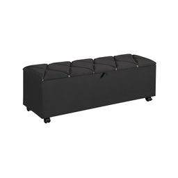 Baú Para Pés da Cama Jade Cinza 85cm - 1