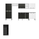 Ver imagem 6 de Armário de Cozinha Modulado com Bancada Americana Xangai Multimóveis Mp2206 Branco/preto