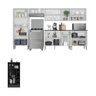 Armário de Cozinha Modulado com Bancada Americana Xangai Multimóveis Mp2206 Branco/preto - 4