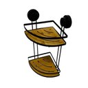 Ver imagem 2 de Prateleira Suporte para Banheiro de Canto de Bambu e Inox Frg5102