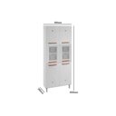 Ver imagem 3 de Módulo Cozinha Telasul Mirage New Paneleiro c/ 6 Portas (2 c/Vidro) Branco