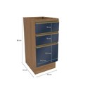 Ver imagem 4 de Balcão 3 Gavetas Kappesberg Celeste 100% Mdf Nogueira/azul Profundo 40cm