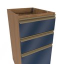 Ver imagem 6 de Balcão 3 Gavetas Kappesberg Celeste 100% Mdf Nogueira/azul Profundo 40cm