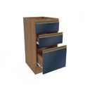 Ver imagem 3 de Balcão 3 Gavetas Kappesberg Celeste 100% Mdf Nogueira/azul Profundo 40cm