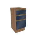 Ver imagem 1 de Balcão 3 Gavetas Kappesberg Celeste 100% Mdf Nogueira/azul Profundo 40cm