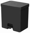 Ver imagem 1 de Lixeira De Pedal 20 Litros Com Duplo Compartimento - Preto