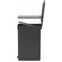 Ver imagem 3 de Lixeira De Pedal 20 Litros Com Duplo Compartimento - Preto