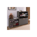 Ver imagem 2 de Sapateira Organizadora de Sapatos Milano com Banco 2 Portas:cinza/perola