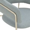 Cadeira Estofada com Estrutura de Aço Champanhe Tecido Blue Eisen - 5