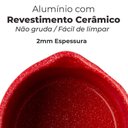 Ver imagem 2 de Leiteira de Indução Revestimento Antiaderente Cerâmica Preto e Vermelho 1,7l - Lyor