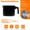 Ver imagem 5 de Leiteira de Indução Revestimento Antiaderente Cerâmica Preto e Vermelho 1,7l - Lyor