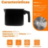 Leiteira de Indução Revestimento Antiaderente Cerâmica Preto e Vermelho 1,7l - Lyor - 5