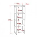 Ver imagem 3 de Estante para Livros Industrial 187cmx60cm 5 Prateleiras Kuadra