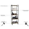 Estante para Livros Industrial 187cmx60cm 5 Prateleiras Kuadra - 4