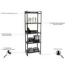 Estante para Livros Industrial 187cmx60cm 5 Prateleiras Kuadra - 4