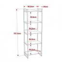 Ver imagem 3 de Estante para Livros Industrial 187cmx60cm 5 Prateleiras Kuadra