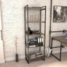 Estante para Livros Industrial 187cmx60cm 5 Prateleiras Kuadra - 1