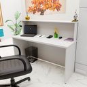 Ver imagem 2 de Balcão Atendimento Recepção Consultório 1400x600 Netmobil - Branco