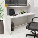 Ver imagem 1 de Balcão Atendimento Recepção Consultório 1400x600 Netmobil - Branco