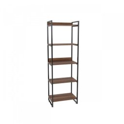 Estante de Livros Industrial Aço 60CMX187CM 5 Prateleiras Kuadra Marrom/Nogal - 3 Estante de Livros Industrial Aço 60CMX187CM 5 Prateleiras Kuadra Marrom/Nogal - 3