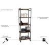 Estante para Livros Industrial 187cmx60cm 5 Prateleiras Kuadra - 5