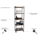 Ver imagem 5 de Estante para Livros Industrial 187cmx60cm 5 Prateleiras Kuadra