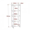 Ver imagem 4 de Estante de Livros Industrial Aço 60CMX187CM 5 Prateleiras Kuadra Preto/Onix