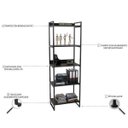 Ver imagem 5 de Estante para Livros Industrial 187cmx60cm 5 Prateleiras Kuadra