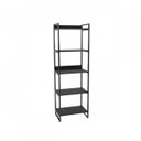 Ver imagem 3 de Estante de Livros Industrial Aço 60CMX187CM 5 Prateleiras Kuadra Preto/Onix