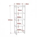 Ver imagem 4 de Estante para Livros Industrial 187cmx60cm 5 Prateleiras Kuadra