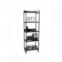 Ver imagem 2 de Estante de Livros Industrial Aço 60CMX187CM 5 Prateleiras Kuadra Preto/Onix
