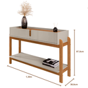 Ver imagem 7 de Aparador Buffet para Sala de Jantar e Estar Lizz 2 Gavetas e Pés Madeira Maciça Casa D