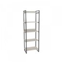 Ver imagem 3 de Estante de Livros Industrial Aço 60CMX187CM 5 Prateleiras Kuadra Branco/Snow