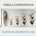 Ver imagem 2 de Adesivo Floral Boho Marrom Estilo Nórdico 30x60 Minimalista Mod.04