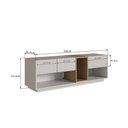 Ver imagem 4 de Rack para TV até 55 Polegadas com LED e 3 Gavetas Multimóveis Crpro-RCK031 Mel/Arenas