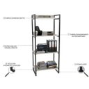 Ver imagem 5 de Estante para Livros Industrial 145cmx60cm 4 Prateleiras Kuadra
