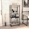 Estante para Livros Industrial 145cmx60cm 4 Prateleiras Kuadra - 1