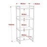 Estante para Livros Industrial 145cmx60cm 4 Prateleiras Kuadra - 4